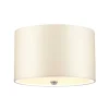 Deckenleuchten|Flurlampen*Elstead Deckenlampe Stoff rund Ø36cm Creme Chrom Modern VARINDA