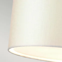 Deckenleuchten|Flurlampen*Elstead Deckenlampe Stoff rund Ø36cm Creme Chrom Modern VARINDA