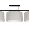 Belis Deckenlampe Stoff Schwarz Grau Weiß E27 100 cm< Bürolampen|Wohnzimmerlampen