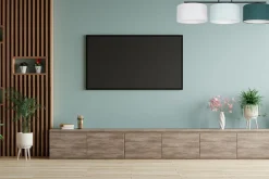 Bürolampen|Wohnzimmerlampen*Belis Deckenlampe Stoff Weiß Mint Grün E27 L:100 cm blendarm