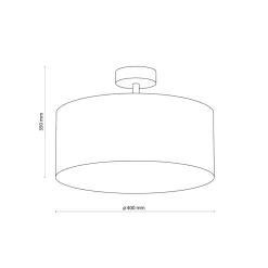 TK Lighting Deckenlampe Stoffschirm Leinen blendarm Ø 40 cm rund< Deckenleuchten|Moderne Lampen