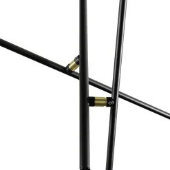 Deckenleuchten|Retro Lampen*WOFI Deckenlampe verstellbar Retro 4x E27 Metall Schwarz