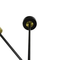 Deckenleuchten|Retro Lampen*WOFI Deckenlampe verstellbar Retro 4x E27 Metall Schwarz