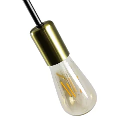 Deckenleuchten|Retro Lampen*WOFI Deckenlampe verstellbar Retro 4x E27 Metall Schwarz