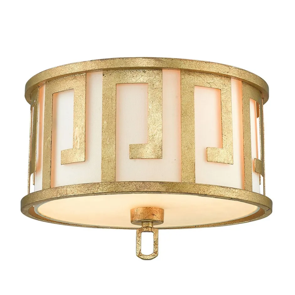Deckenleuchten|Schlafzimmer Lampen*Elstead Deckenlampe Vintage Mediterran in Creme Gold AIROSO