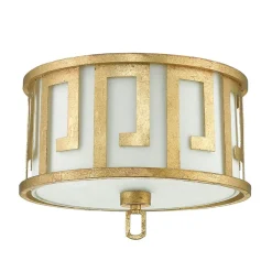 Deckenleuchten|Schlafzimmer Lampen*Elstead Deckenlampe Vintage Mediterran in Creme Gold AIROSO