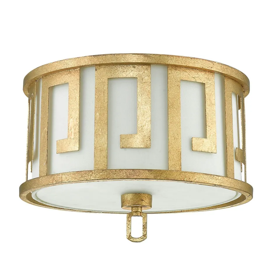 Deckenleuchten|Schlafzimmer Lampen*Elstead Deckenlampe Vintage Mediterran in Creme Gold AIROSO