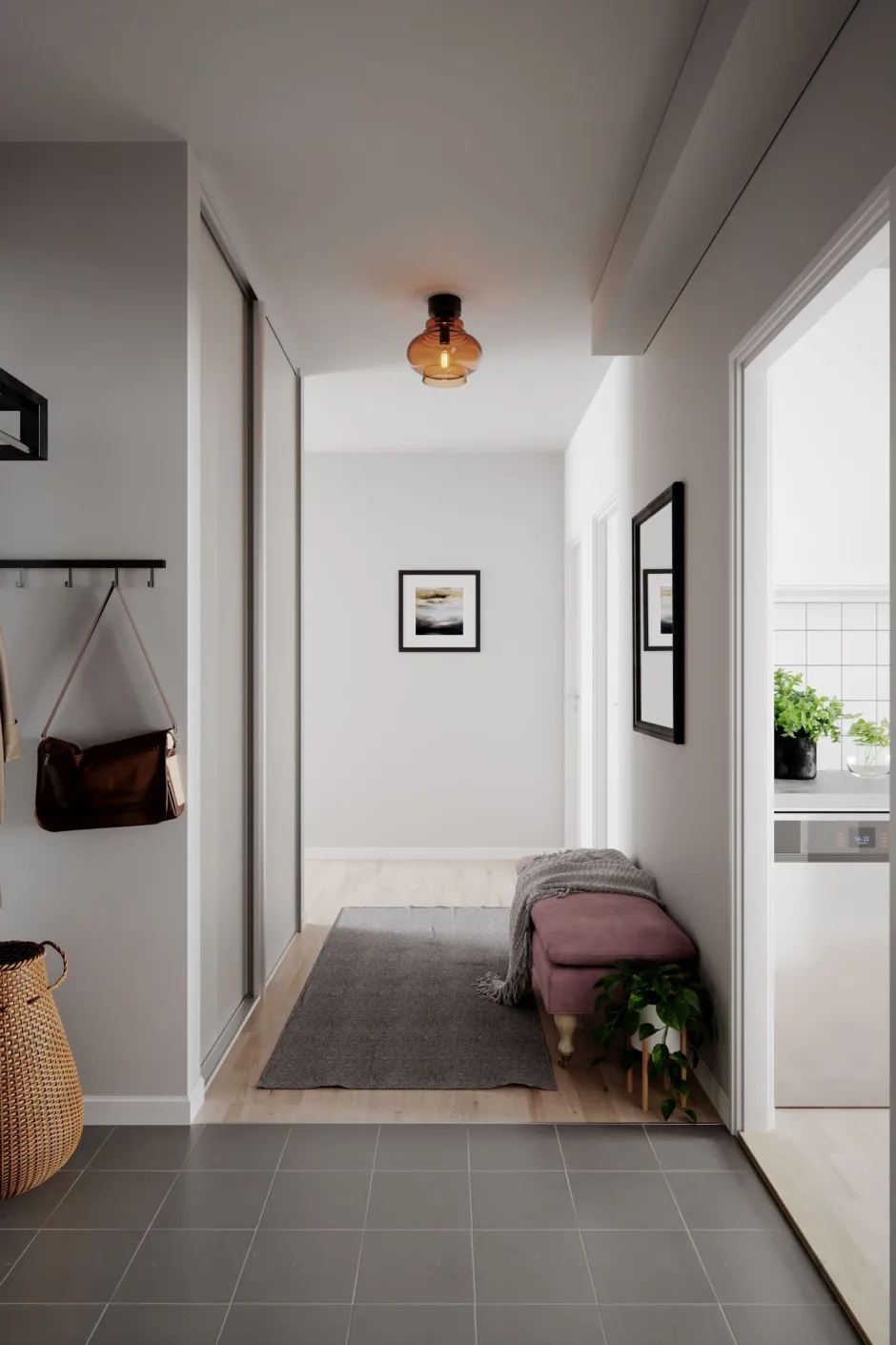 By Rydéns Deckenlampe Vintage Metall Rauchglas B: 30 cm in Silber Cognac< Deckenleuchten|Wohnzimmerlampen