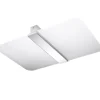 Sollux Deckenlampe Weiß Chrom Glas Metall blendarm flach< Flurlampen|Bürolampen