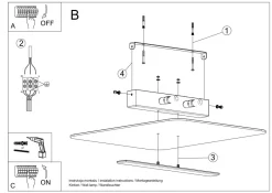 Sollux Deckenlampe Weiß Chrom Glas Metall blendarm flach< Flurlampen|Bürolampen