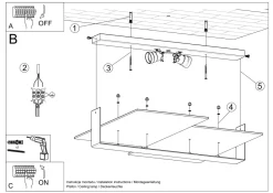 Deckenleuchten|Flurlampen*Sollux Deckenlampe Weiß Glas Metall flach blendarm 2x E27