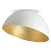Deckenleuchten|Wohnzimmerlampen*Sigma Deckenlampe Weiß Gold Metall L:90 cm E27 dekorativ