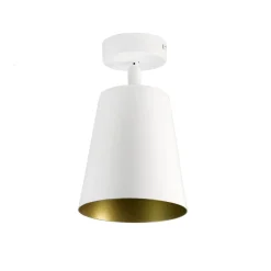 Retro Lampen|Küchenlampen*Easylight Deckenlampe Weiß Gold Metall Retro flexibel E27