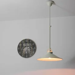 Deckenleuchten|Esszimmer Lampen*Giovanni Battista Deckenlampe Weiß Gold Shabby Chic aus Echt-Messing