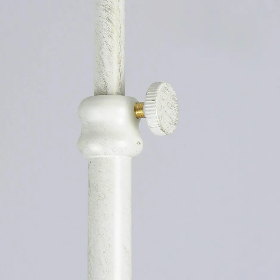 Deckenleuchten|Esszimmer Lampen*Giovanni Battista Deckenlampe Weiß Gold Shabby Chic aus Echt-Messing