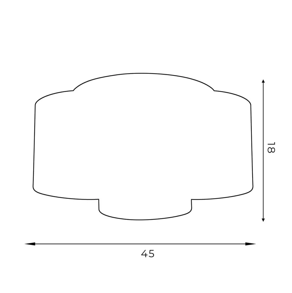 Deckenleuchten|Flurlampen*Luminex Deckenlampe Weiß Gold Stoff Metall E27 Ø45 cm blendarm