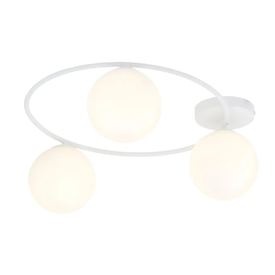 Emibig Deckenlampe Weiß H: 20 cm Ø 47 cm 3-flammig< Deckenleuchten|Flurlampen