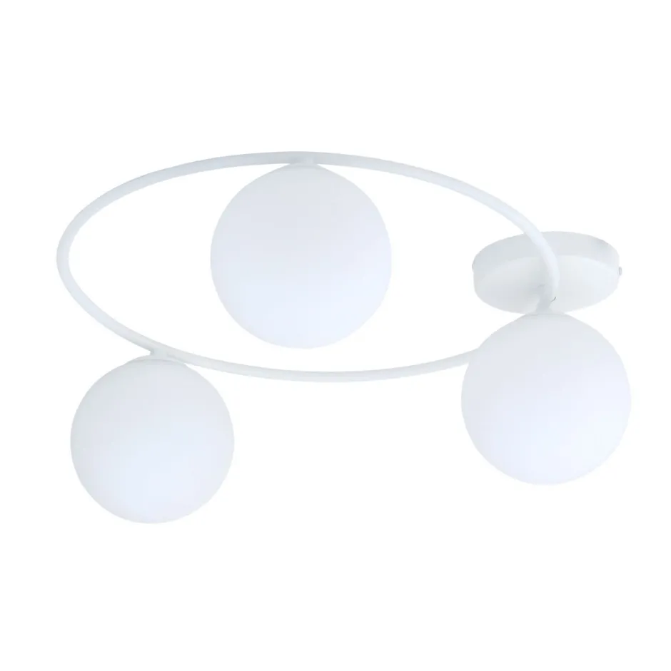 Emibig Deckenlampe Weiß H: 20 cm Ø 47 cm 3-flammig< Deckenleuchten|Flurlampen