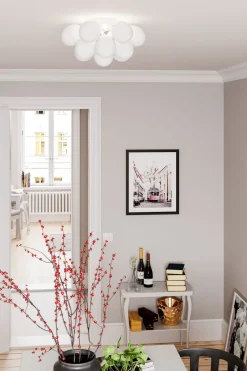 Deckenleuchten|Flurlampen*By Rydéns Deckenlampe Weiß matt B: 30 cm 3-flammig G9 Metall Glas