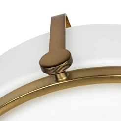 Elstead Deckenlampe Weiß Messing antik Jugendstil blendarm< Glaslampen|Jugendstil Lampen