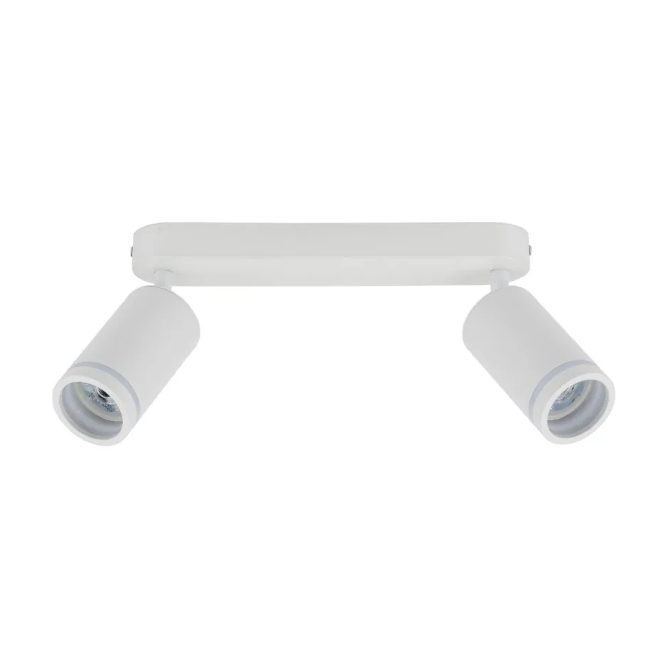 TK Lighting Deckenlampe Weiß Metall 43,5cm verstellbar 2-flammig GU10< Spots|Badezimmer Lampe