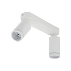 TK Lighting Deckenlampe Weiß Metall 43,5cm verstellbar 2-flammig GU10< Spots|Badezimmer Lampe