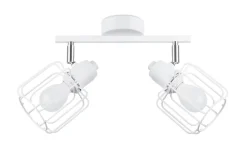 Deckenleuchten|Spots*Sollux Deckenlampe Weiß Metall 2-flammig B: 27 cm Retro