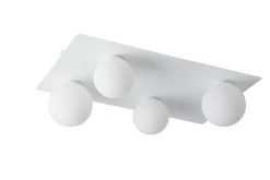 Deckenleuchten|Flurlampen*Sigma Deckenlampe Weiß Metall Glas wohnlich G9 L:62 cm Modern