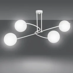 Deckenleuchten|Kugellampen*Emibig Deckenlampe Weiß Modern E27 elegant VISSAZA Wohnzimmer