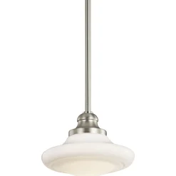 Deckenleuchten|Flurlampen*Elstead Deckenlampe Weiß Nickel E27 Ø20cm Glas Metall