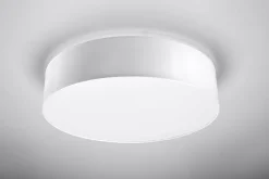 Sollux Deckenlampe Weiß rund Ø 55 cm 4x E27 blendarm Modern< Deckenleuchten|Flurlampen