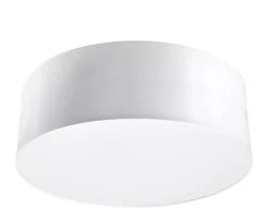 Deckenleuchten|Flurlampen*Sollux Deckenlampe Weiß rund flach Ø 25 cm blendarm E27