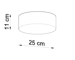 Deckenleuchten|Flurlampen*Sollux Deckenlampe Weiß rund flach Ø 25 cm blendarm E27