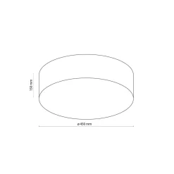 Deckenleuchten|Flurlampen*TK Lighting Deckenlampe Weiß Stoff Ø 45 cm rund blendarm RONDO