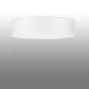 Sollux Deckenlampe Weiß Stoff Glas Ø 50 cm rund blendarm 5x E27< Deckenleuchten|Flurlampen