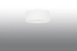 Sollux Deckenlampe Weiß Stoff Glas Ø 30 cm rund blendarm 3x E27< Deckenleuchten|Flurlampen