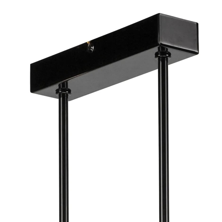 Deckenleuchten|Wohnzimmerlampen*Lamkur Deckenlampe Wohnzimmer Metall Schwarz für 8x E27