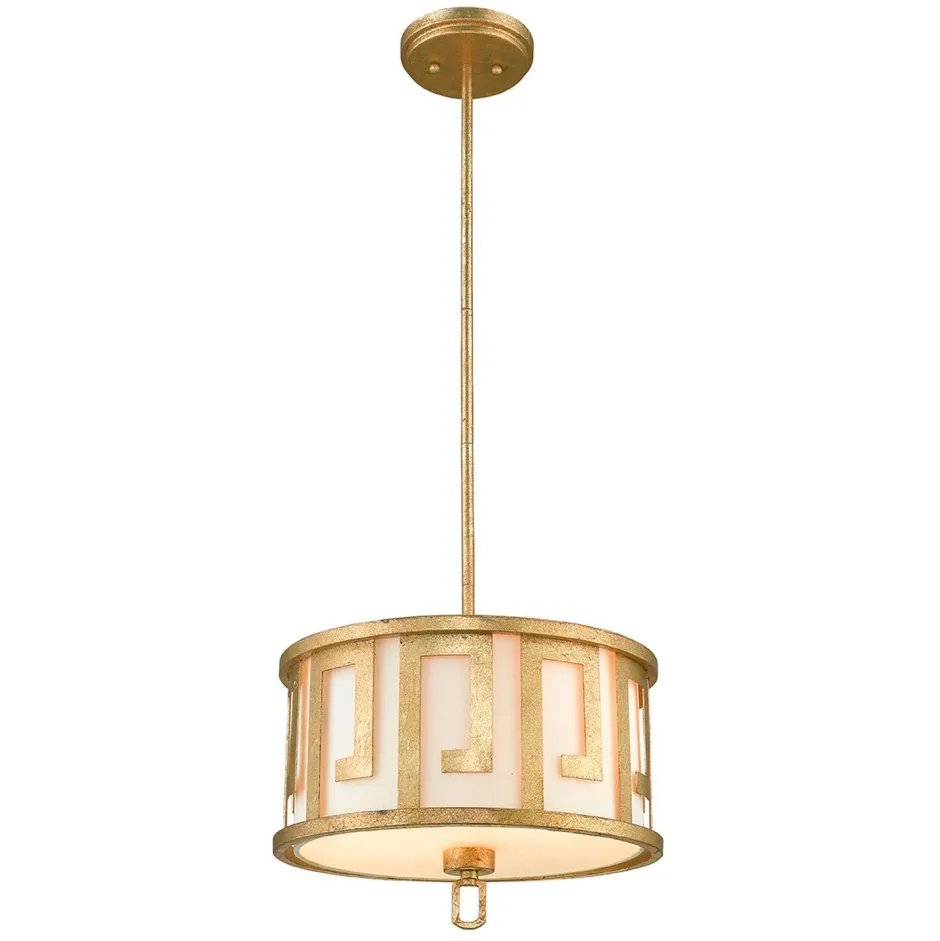 Deckenleuchten|Stofflampen*Elstead Deckenleuchte AIROSO Gold kürzbar Vintage Design