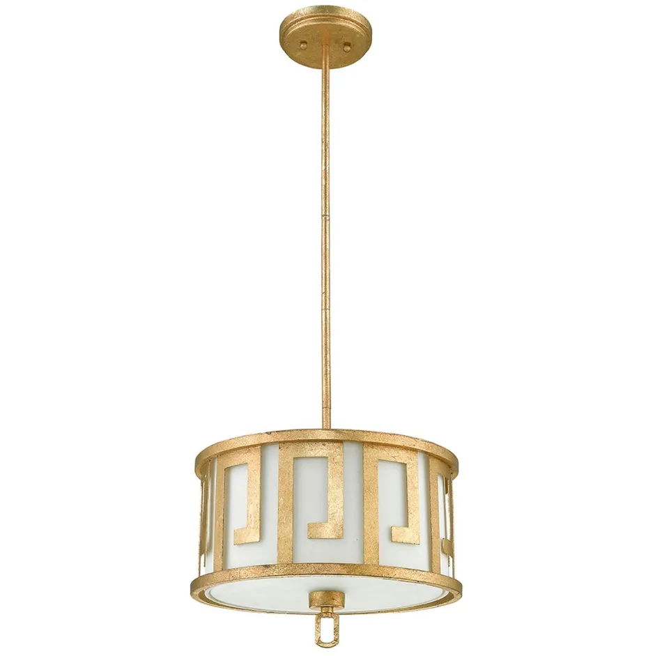 Deckenleuchten|Stofflampen*Elstead Deckenleuchte AIROSO Gold kürzbar Vintage Design