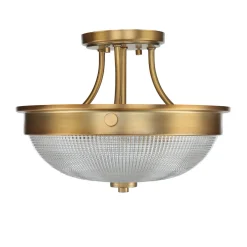 Deckenleuchten|Flurlampen*Elstead Deckenleuchte ALVER Ø32cm in Messing Design Lampe