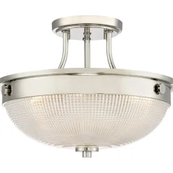 Deckenleuchten|Flurlampen*Elstead Deckenleuchte ALVER Ø32cm Nickel 2xE27 Ø33cm Lampe