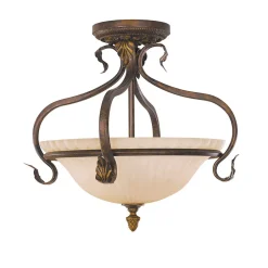 Elstead Deckenleuchte ANABELL 10 Bronze Antik Ø42cm Lampe< Wohnzimmerlampen|Glaslampen