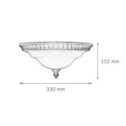 Elstead Deckenleuchte ANABELL 1 Creme Ø33cm Landhaus Lampe< Glaslampen|Designerlampen