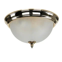 Lido Deckenleuchte Antik in Messing Creme Wohnzimmer< Deckenleuchten|Flurlampen