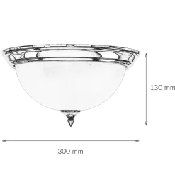 Lido Deckenleuchte Antik in Messing Creme Wohnzimmer< Deckenleuchten|Flurlampen