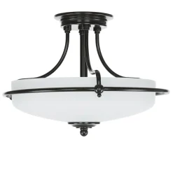 Glaslampen|Designerlampen*Elstead Deckenleuchte ASPERO Bronze Ø43cm Flur Lampe