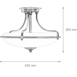 Glaslampen|Designerlampen*Elstead Deckenleuchte ASPERO Bronze Ø43cm Flur Lampe