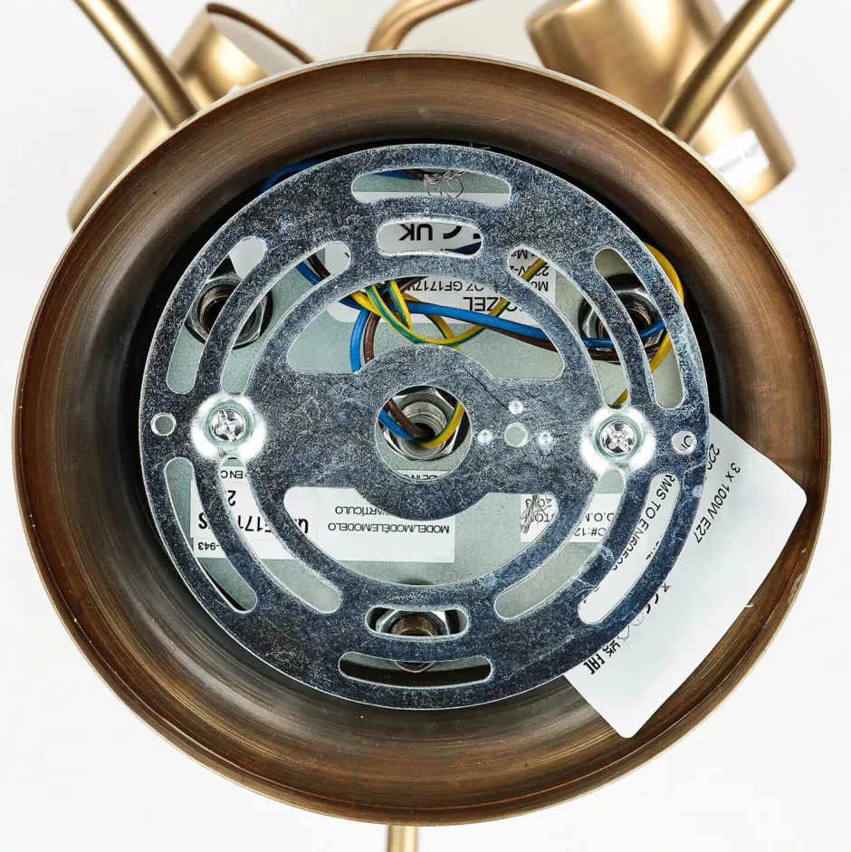 Elstead Deckenleuchte ASPERO Messing Jugendstil Lampe< Glaslampen|Jugendstil Lampen