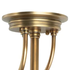 Designerlampen|Jugendstil Lampen*Elstead Deckenleuchte ASPERO Messing Creme 4xE27 Lampe