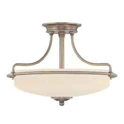 Deckenleuchten|Designerlampen*Elstead Deckenleuchte ASPERO Nickel Ø43cm Jugendstil Lampe